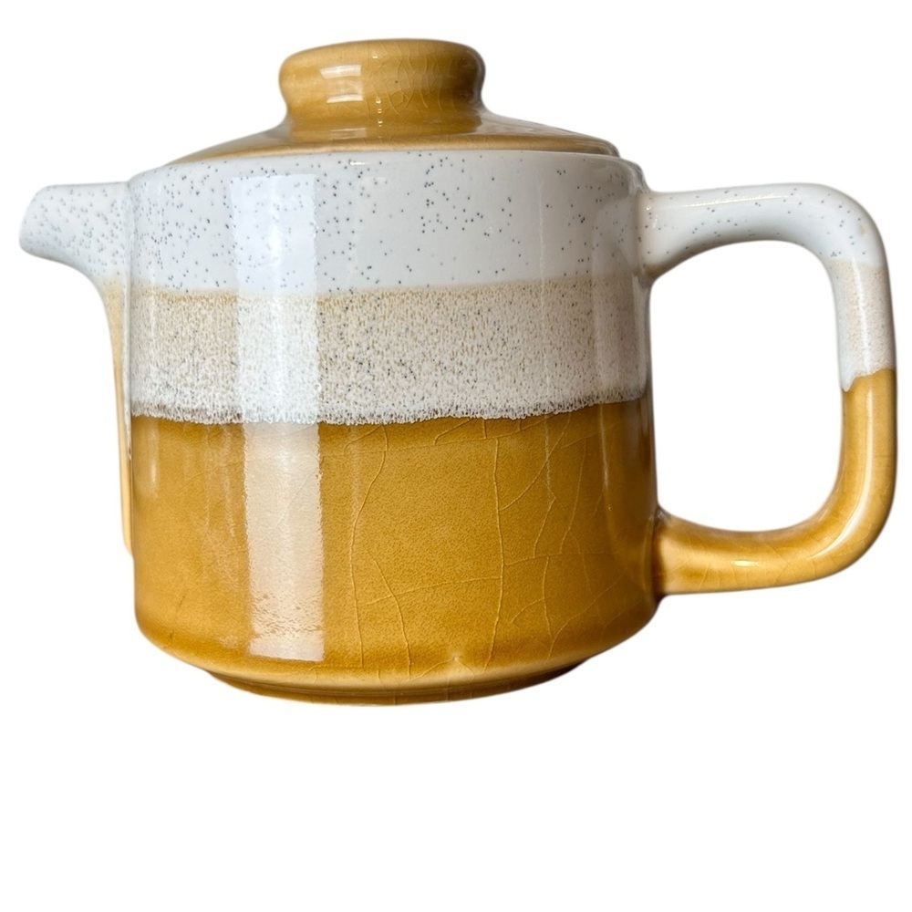 Vintage 70s small tri-color ombré teapot, Japan, Retro MCM Collectible - Picture 5 of 9